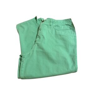 Vintage‎ Talbots Size 14 Green Crop Chino Pants